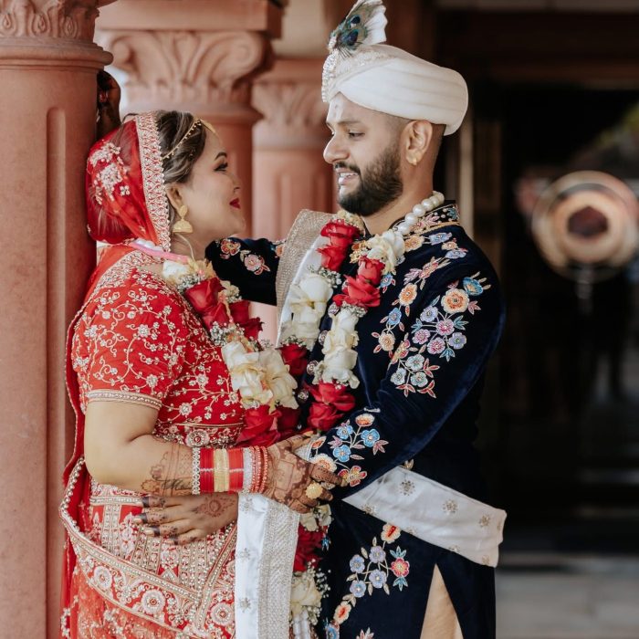 The luxurious Radha-Krishna themed mandap at the Swaminarayan Complex was truly one of a kind - Monisha & Sanil