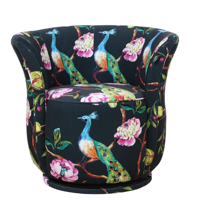 BESPOKE PEACOCK SINGLE SEATER - BLACK MULTICOLOUR