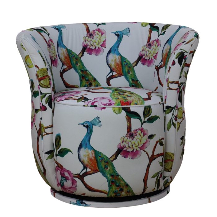 BESPOKE PEACOCK SINGLE SEATER - WHITE MULTICOLOUR