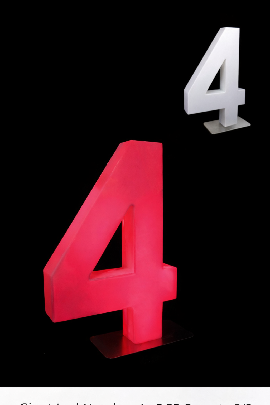 Giant LED Number 4 (RGB)