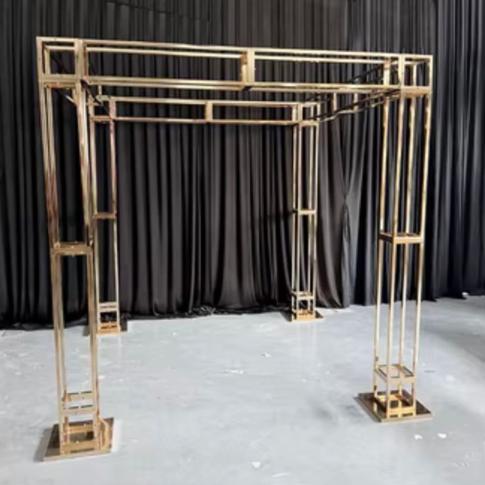 Gold Square Mandap Frame – Hire