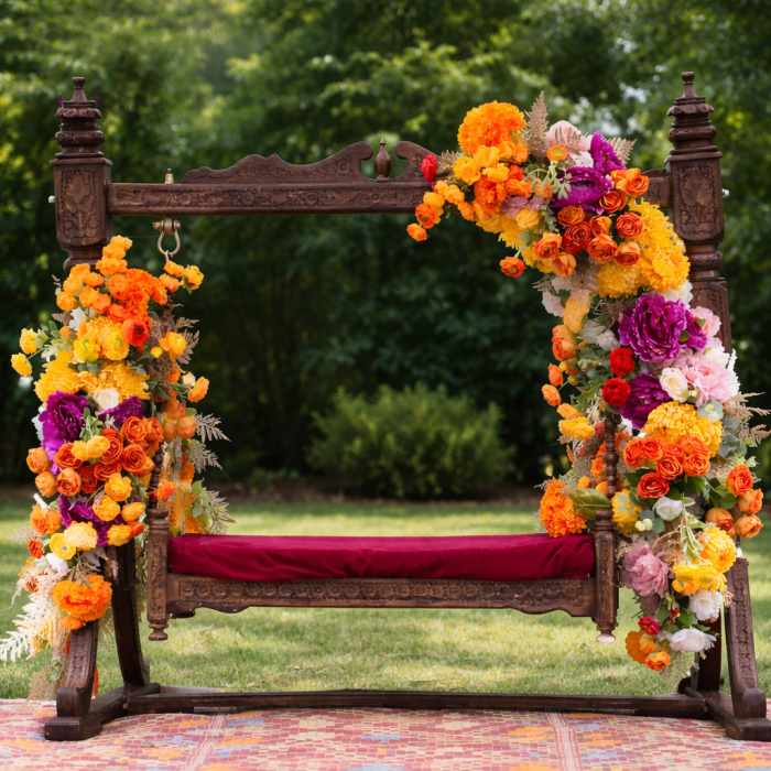 Floral Wedding Swing (Jhoola) – Luxury Statement Piece