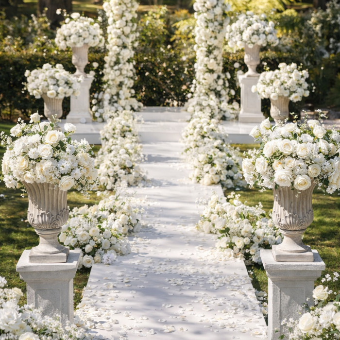 The Eternal Ivory Wedding Walkway